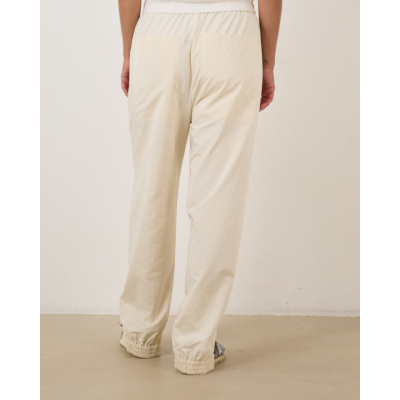 Tibi Nylon Zipper Jogger Ivory