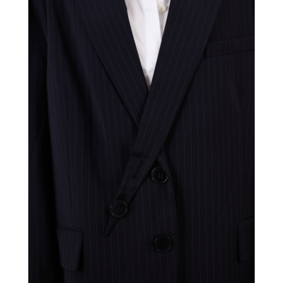 Tibi Dominic Pinstripe Detached Lapel Liam Blazer