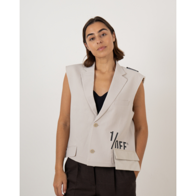 1/OFF Short Beige Vest