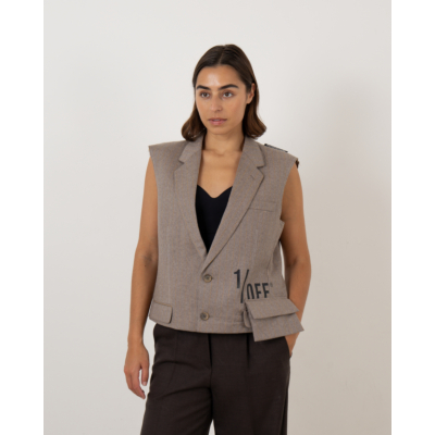 1/OFF Short Grey Gilet