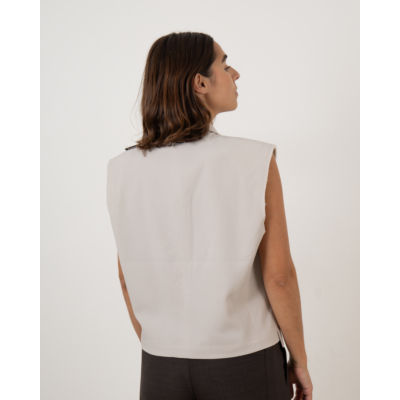 1/OFF Short Beige Vest