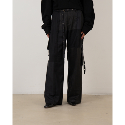 1/OFF Patchwork Pants Black