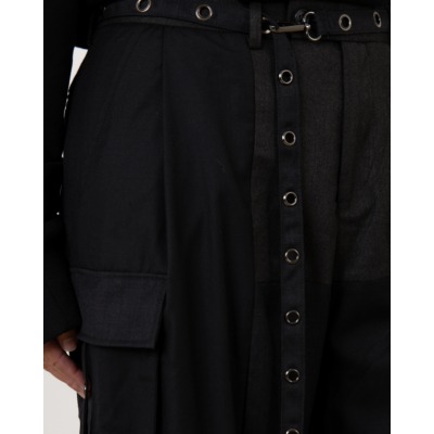 1/OFF Patchwork Pants Black