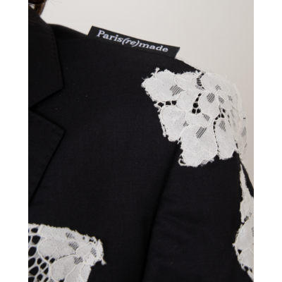 1/OFF Blazer Black with White Lace