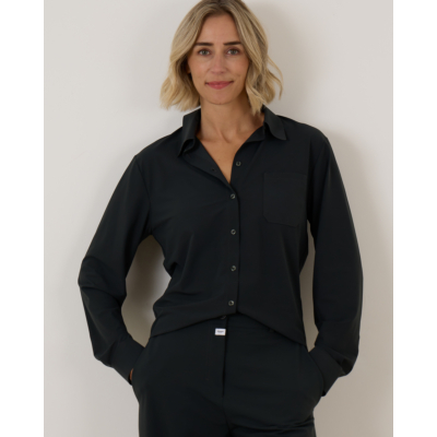Penn&Ink Blouse Long Sleeves Dark Grey