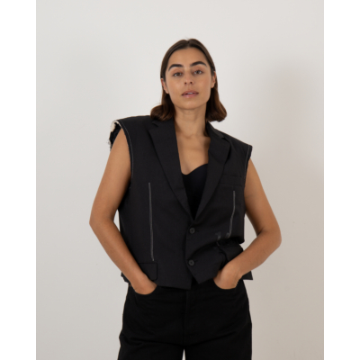 1/OFF Short Black Gilet