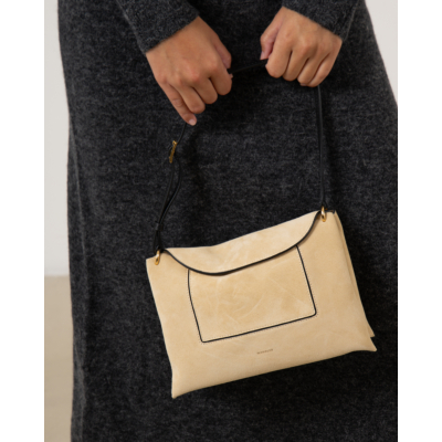 Wandler Penelope Slouch Bag Beige Suede