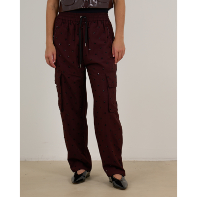 Baum und Pferdgarten Nemu Cargo Pantalon met Pailleten Bordeaux