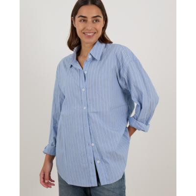 Xírena Hayven Lange Blouse Gestreept Blauw
