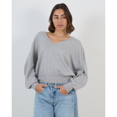 Drykorn Risory Pullover Lange Mouwen en Ronde Hals Grijs
