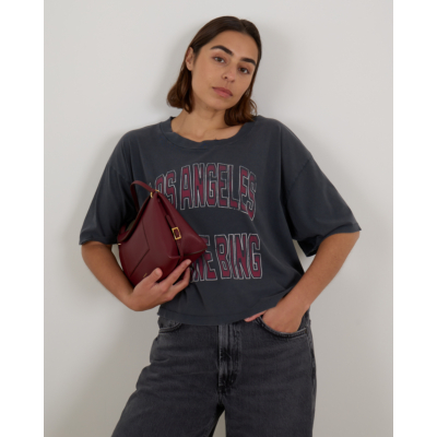 Anine Bing Johnny Cropped Shirt Verwassen Zwart