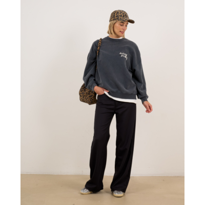Anine Bing Sweater met tekst Zwart