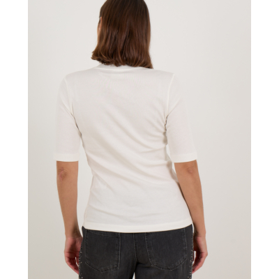 Closed Aansluitend Jersey T-Shirt met Stretch Wit