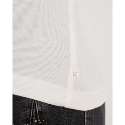 Closed Aansluitend Jersey T-Shirt met Stretch Wit