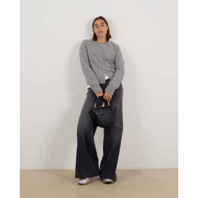 Closed Wollen Vest Grijs