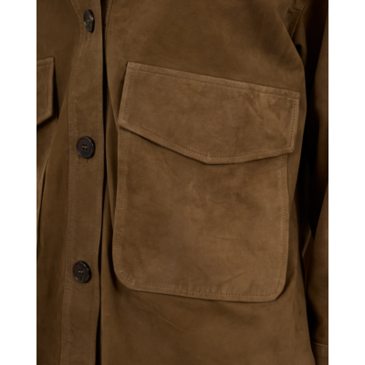Arma Kaylee Suede Jacket Olive