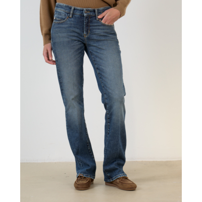 Cambio Paris Flared Jeans Verwassen Donker Blauw