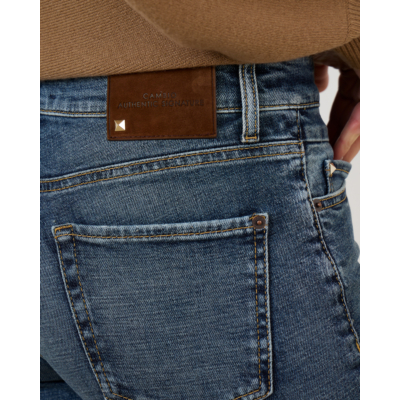 Cambio Paris Flared Jeans Verwassen Donker Blauw