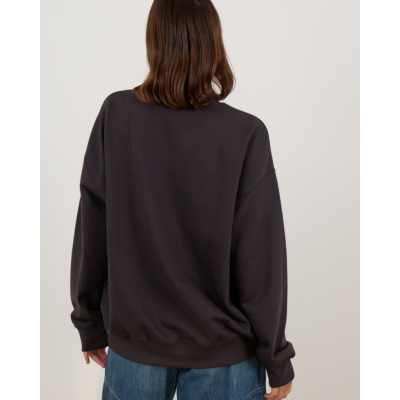 Ganni Beer crewneck sweater grijs