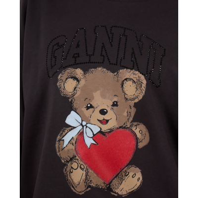 Ganni Beer crewneck sweater grijs
