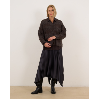 Joseph Ade asymmetric midi skirt grey