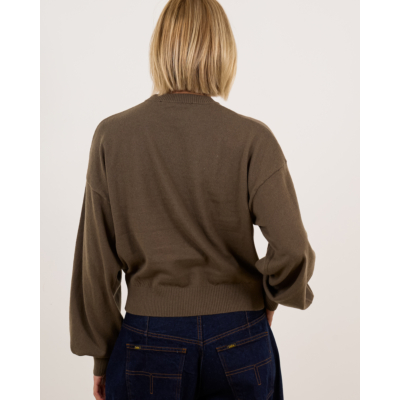 Rotate Basic Crewneck Sweater Crocodile