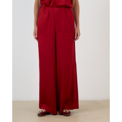 Drykorn Tweezer Wijde Pantalon in Satijn Rood L34