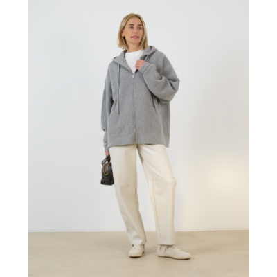 'S Max Mara  Coated Lederlook Barrel Broek Off-White