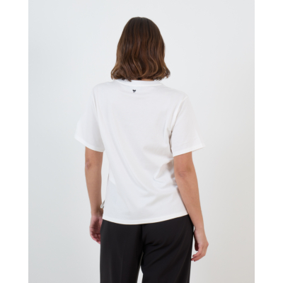 Weekend Max Mara  T-shirt van Jersey met Print en Pailletten Wit