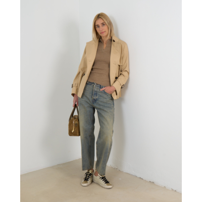 Weekend Max Mara  Biglia Korte Waterafstotende Trenchcoat Beige