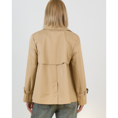 Weekend Max Mara  Biglia Korte Waterafstotende Trenchcoat Beige