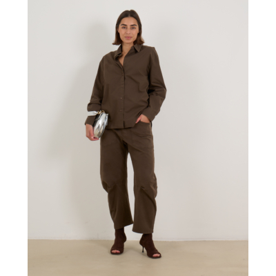Nili Lotan Katoenen Blouse Wood