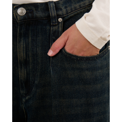 Isabel Marant Rodayna Geplooide Wide-Leg Jeans Donker Blauw