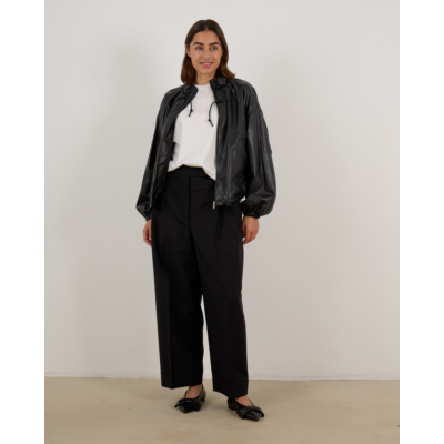 Marant Étoile  Neela Faux Leer Jack met Trekkoord Details Zwart