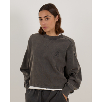 Marant Étoile Sunny Trui met Rugzoom Detail Verwassen Zwart