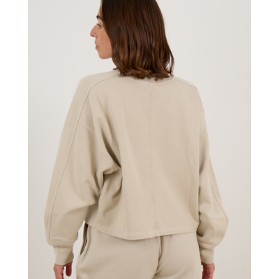 Marant Étoile Sunny Trui met Rugzoom Detail Zand