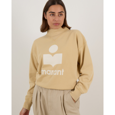 Marant Étoile  Moby Katoenen Trui met Logo Oker