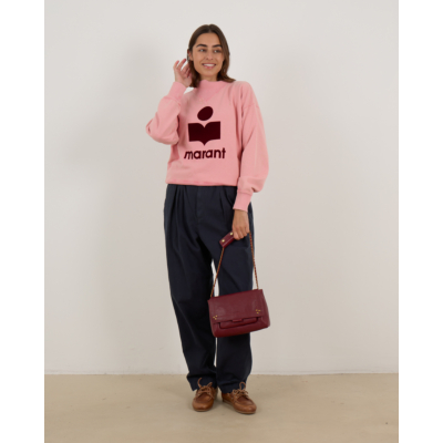 Marant Étoile Moby Trui met Logo Roze Burgundy