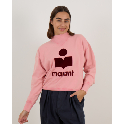 Marant Étoile Moby Trui met Logo Roze Burgundy
