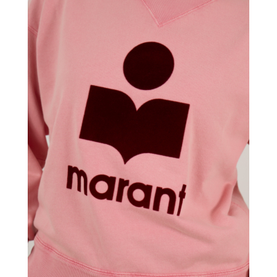 Marant Étoile Moby Trui met Logo Roze Burgundy