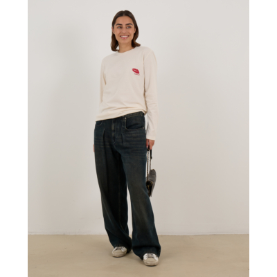 Marant Étoile Lange Mouwen Shirt Lipstick Detail Off-white