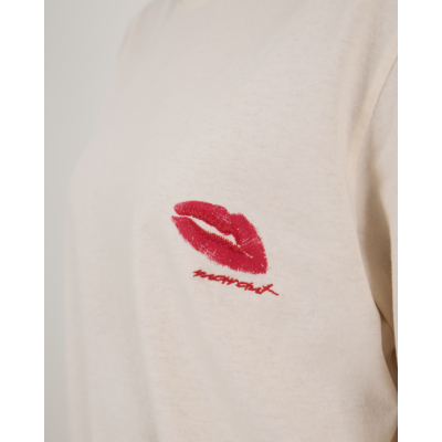 Marant Étoile Lange Mouwen Shirt Lipstick Detail Off-white