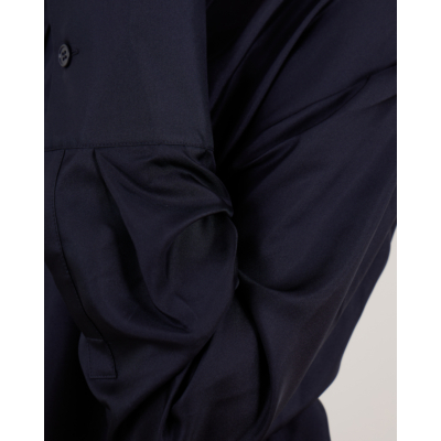 Róhe Signature Zijde Shirt Blouse Navy