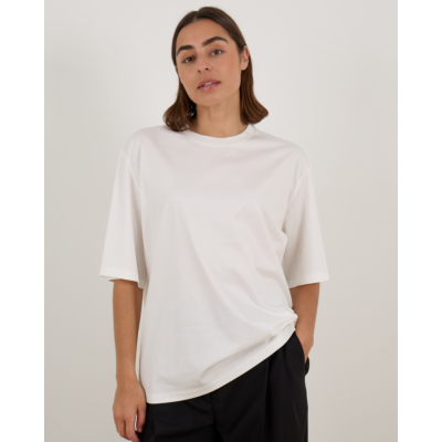 Róhe Oversized Katoen Zijde T-shirt Wit