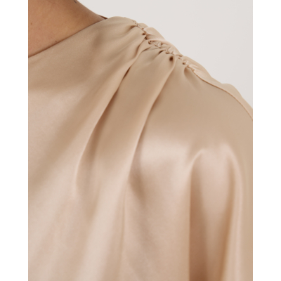 Luisa Cerano Zijde Blouse Korte Mouw V-hals Achterkant