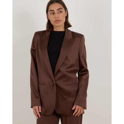 Forte Forte Glanzende Blazer Chocolate