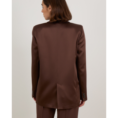 Forte Forte Glanzende Blazer Chocolate
