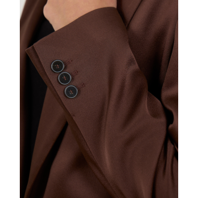 Forte Forte Glanzende Blazer Chocolate