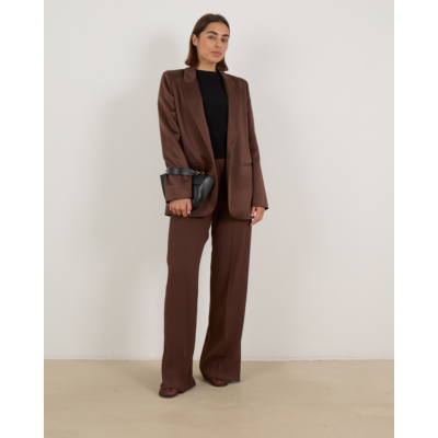 Forte Forte Glanzende Blazer Chocolate