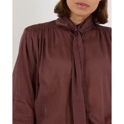 Forte Forte Blouse Lange Mouw Chocolate